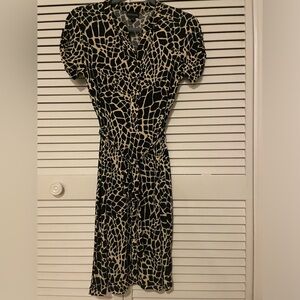 Enfocus Studio Animal Print Dress black & tan size 8